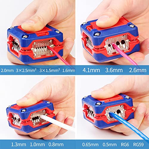 Multi-Purpose Electrical Wire Stripping Tool (24 Awg - 6 Awg) Portable Strippers Wire Stripping Box With Cutter Best Tool For Professional Electrician For Wire Repair And Installation. #TOP1