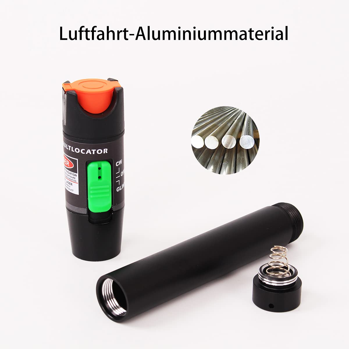 Faser-Visueller Fehlerortungsstift 30KM, VFL Faser-Optikkabel-Prüfgerät, Lichtleitstift-Tester-Adapter für LC/FC/SC/ST-Schnittstelle, Faser-Netzwerkkabel-Prüfkit Faser-Lichtquellen-Tester