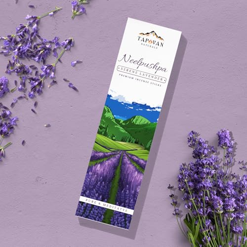 Image of Rose & Lavender Incense Sticks Organic Handcrafted Agarbatti for Meditation Aromatherapy Pooja Home Fragrance Relaxation Stress Relief Long Lasting Aroma Pack of 2 80 Sticks