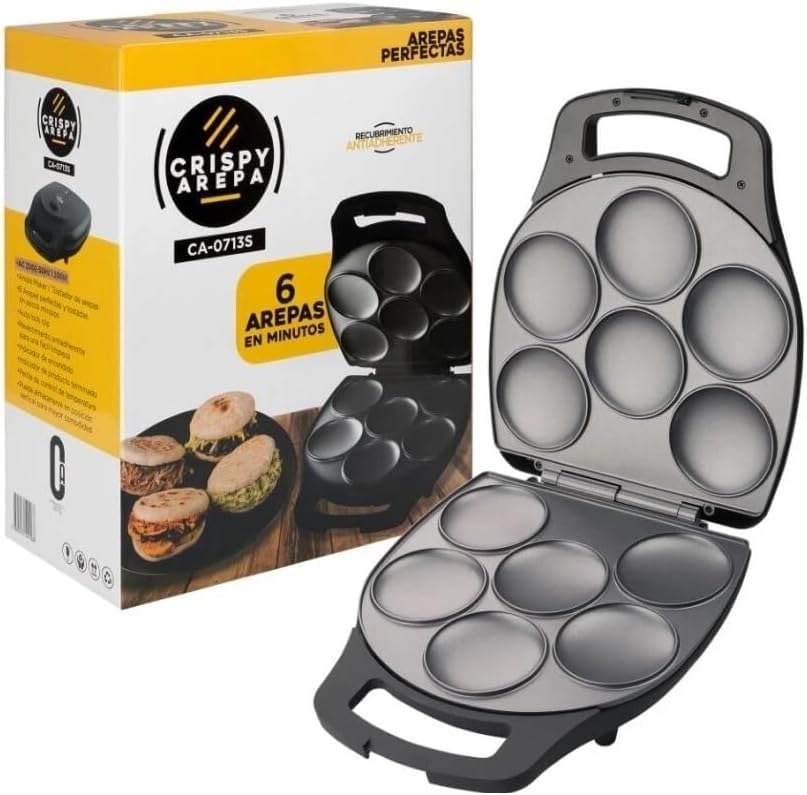 Arepas Crujientes en Minutos (6 Unidades) – Preparación Fácil Tipo Tostiarepas | Doradas y Listas al Instante