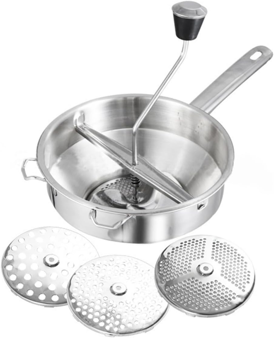 1pc Stainless Steel Food Blender for Vegetables and Fruits Grater Comfortable Grip for and Food Preparation