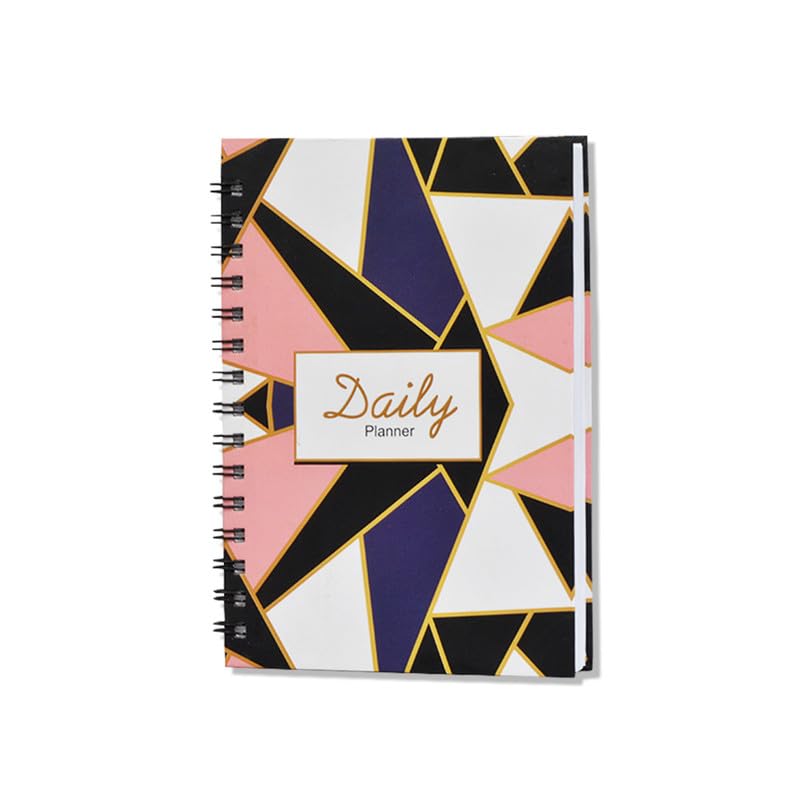Amazon Brand - Solimo Student Planner ? Academic Planner with Abstract Design, To Do List and Hard Cover with Strong Black Double Spiral Binding | 70 GSM | 192 Pages…