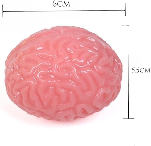 Miniatura 3 de 1 pieza Squishy Brain Fidget Splat Ball para aliviar el estrés sensorial suave juguete divertido falso cerebro decoración accesorios de Halloween
