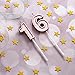 16th Birthday Cake Decorations Set Include 16th Birthday Candles Numeral 16 Cake Candles and Happy 16th Birthday Cake Toppers with Heart Star Cupcake Picks for Birthday Party (Rose Gold Series)