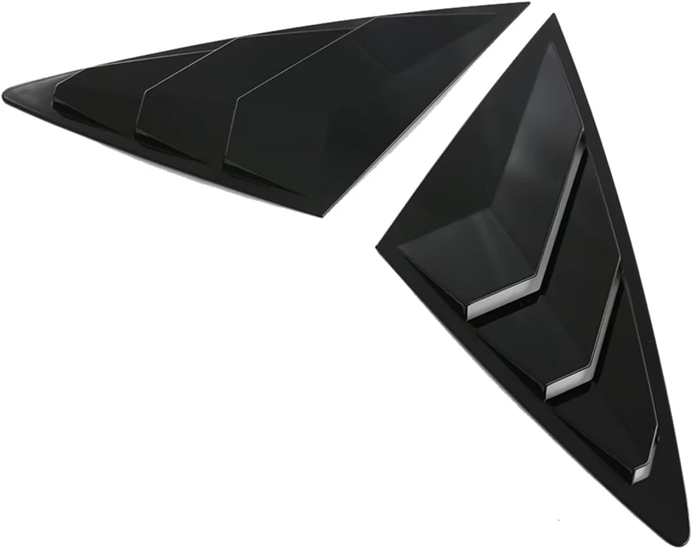 Black Rear Side Vent Quarter Window Louver Shutter Cover Trim Compatible with BYD Seal/BYD ATTO 4