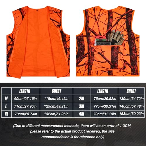 Blaze Orange Hunting Vest with Pocket, Lightweight Deer Hunting Camo Vest for Big Game4