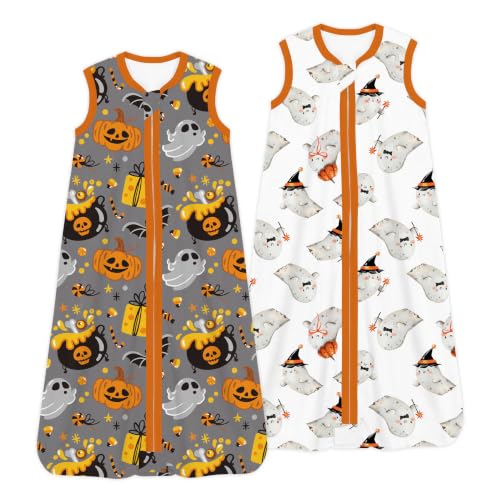 Image of Toddler Sleep Sacks 2T-3T-4T, 0.5 TOG Light Summer Wearable Blankets, Extra Long XL Sleeping Bags, 2 Pack