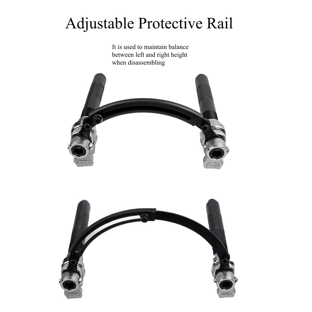 Auto Professionale Tenditore A Molla Ammortizzatore,2 pz Tenditore A Molla Universale KFZ con Ganasce di Sicurezza e Supporto Compressore A Sospensione Indipendente Pesante Carico1200 kg