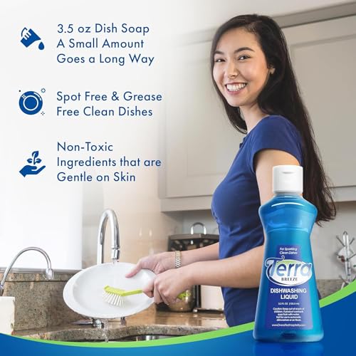 Image of 1-Shoppe All-in-Kit Terra Breeze Hotel Liquid Dish Soap Detergent, 3.5 oz (Case of 36)