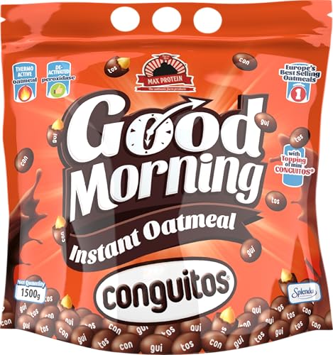 MAX PROTEIN - Harina de Avena Sabor Conguitos con Toppings 1,5 kg – Avena en Polvo, Fuente de Proteína para Batidos, Pancakes y Desayunos Fitness