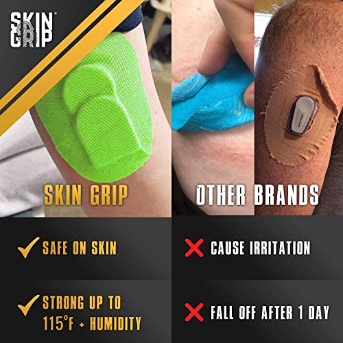 Skin Grip CGM Patches for Medtronic Guardian Sensor (20-Pack), Waterproof & Sweatproof for 10-14 Days, Pre-Cut Adhesive Tape, Continuous Glucose Monitor Protection (Green)