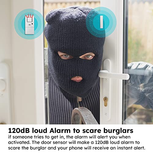 Tolviviov Home Alarm System(3Rd Gen), 4Pack 120Db Alarm Door/Window Sensors With A Gateway, Smart Home Alarm Security System Diy, No Monthly Fee, Phone Alert, For House Apartment Office #TOP2