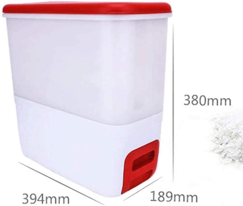 10 kg Sealed Rice Storage Box Grain Beans Wheat Flour Storage Bucket can Measure Rice Moisture, Proof Bucket Household Supplies