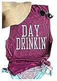 Women’s Day Drinking Tank Tops Funny Letters Print Vest T-Shirt Summer Casual Graphic Tee(Purple,...