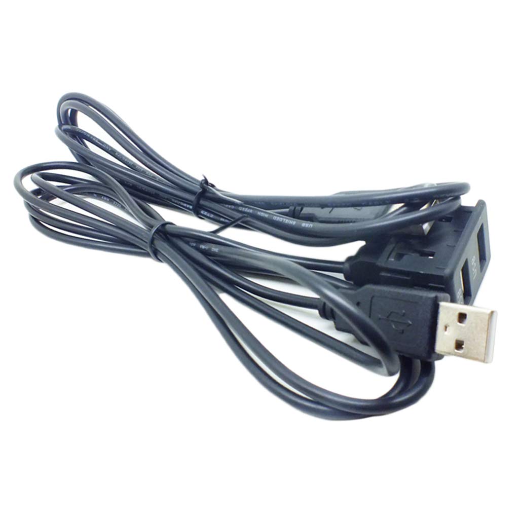 5 set 1.5M Auto Veicolo Universale Dual USB Audio Cruscotto Montato Cavo di Prolunga