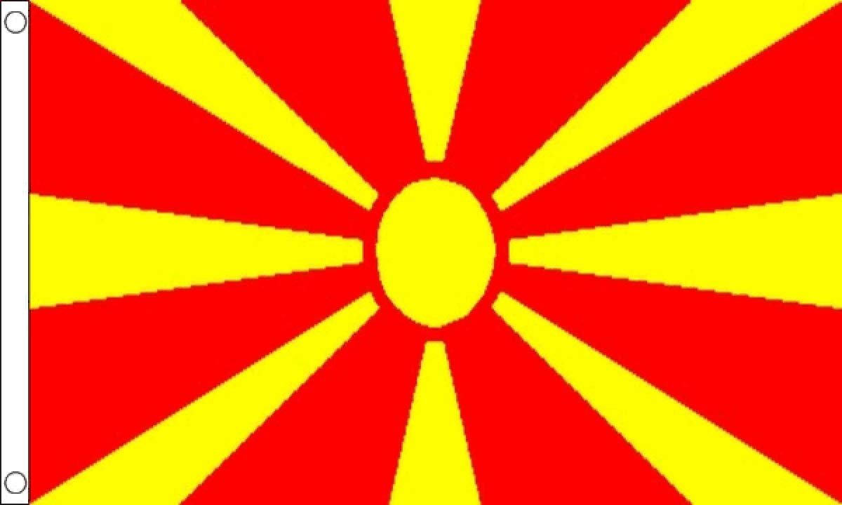 Macedonia New Flag 5 x 3 FT - 100% Polyester With Eyelets FlagSuperstore©, Multicolor