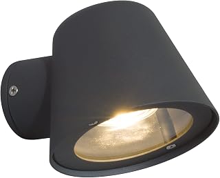 DAWALIGHT Wandleuchte GU10 Aussen 5W 3000K Warmweiß LED Außenleuchte Wasserdicht IP44 Wandspot Lampe für Garten Küche Balkon Wand Haus, Aluminium, Anthrazit