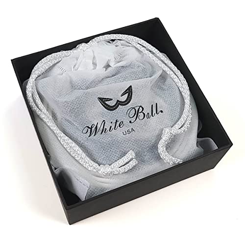 White Ball Homeros Slide Ratchet Golf Belt, 1.3" Wide Premium Genuine Leather, Buckle With Micro Adjustable Ratchet #TOP5