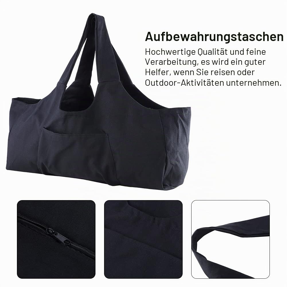 Große Yogamattentasche, Yogamatten Tote Gym Duffle Bag mit Seitentaschen für Damen Herren