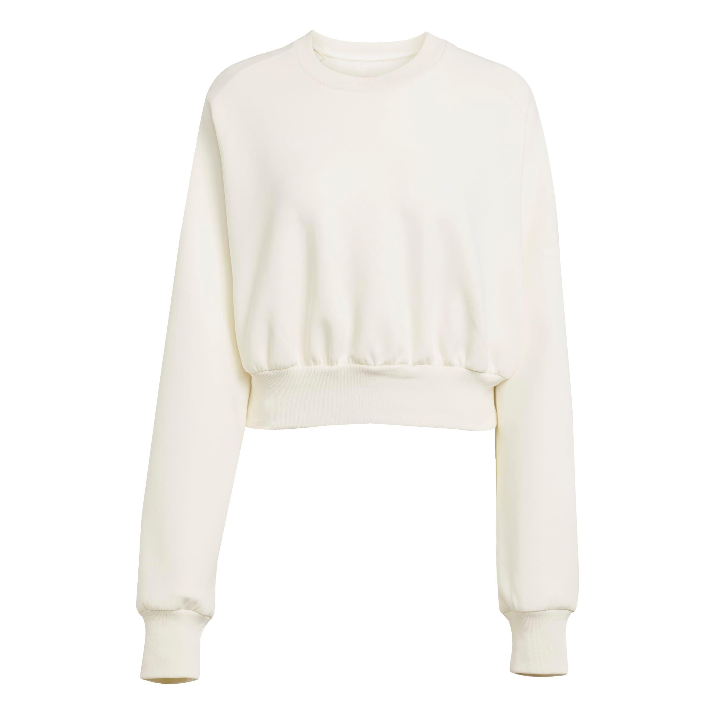 adidas Women's Soft Lux Sweatshirt, off white, L