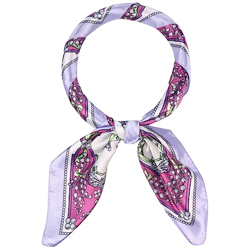 Women's Floral Printed Square Scarves, 35