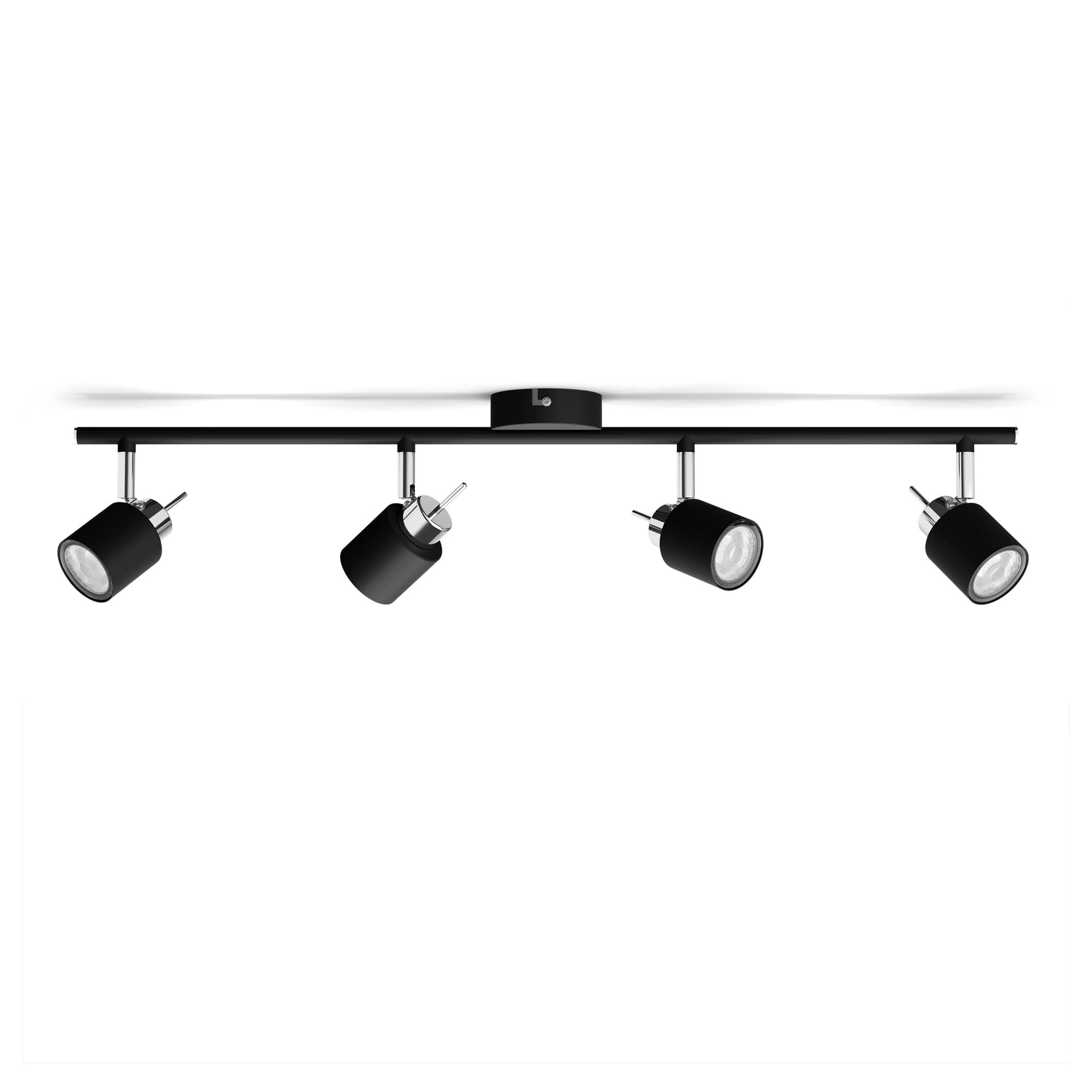 Philips LED Faretto Integrato Meranti, 4 Punti Luce, 35W, Nero