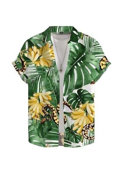 Image of Men's Striped Slim Fit Half Sleeves Stratchable Printed Shirt