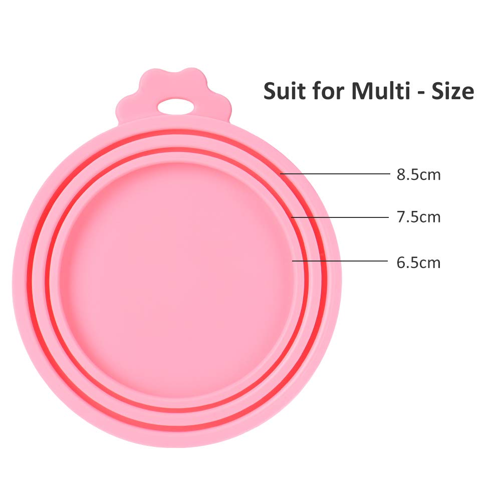 Queta Confezione da 6 coperchi per alimenti per animali. Coperchio in silicone, tappo elastico in scatola per lattine.