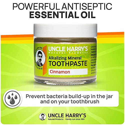 Uncle Harry's Cinnamon Remineralizing Toothpaste | Natural Whitening Toothpaste Freshens Breath & Promotes Enamel | Vegan Fluoride Free Toothpaste #TOP4