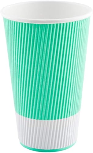 Vista 413 de Vasos de café de papel aislado de pared corrugada, 8 oz, Anaranjado