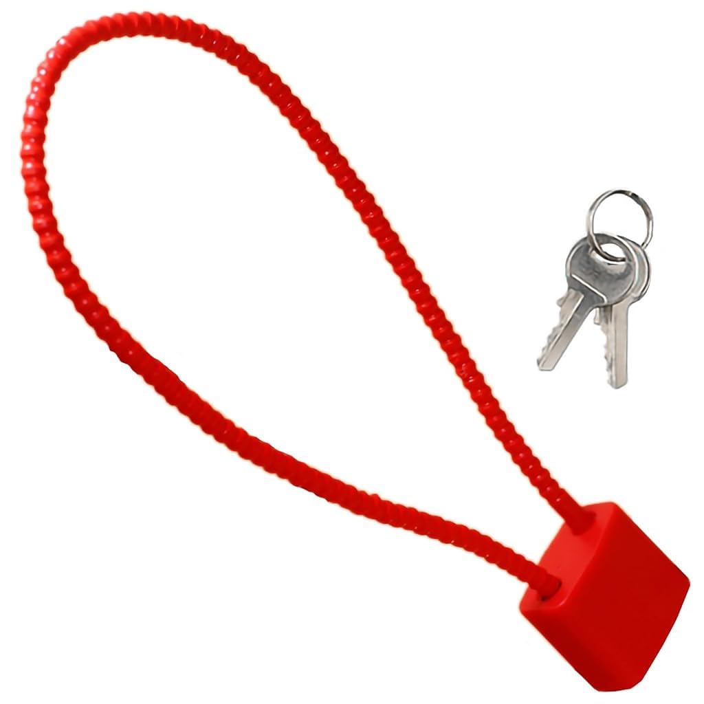 Supvox® 15 Round Padlock with 2 Key, Cut-Resistant Steel Wire Cable Padlock, Home Safety Door Lock Flexible Cable Padlock for Door, Shutter (Red, Pack of 1) (B0D7Q8NLXN) Amazon Price History, Amazon Price Tracker