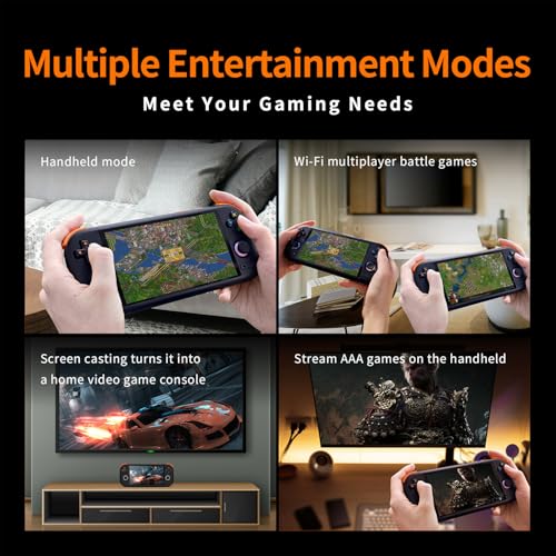 Image of Air X Android Handheld Game Console, 5.5 inch IPS Touchscreen Retro Gaming Console, Snapdragon 662, 4GB RAM 64GB eMMC, RGB Hall Joysticks & Triggers, Active Cooling, 5000mAh Battery [Black]