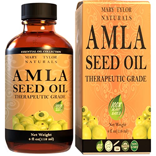 Amla Seed Oil (4 oz), Premium, Therapeutic Grade, 100% Pure and Natural, Cold-Pressed, Unrefined, Great for Hair Care by Mary Tylor Naturals