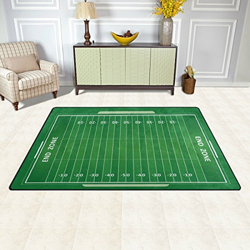 Yochoice Non-Slip Area Rugs Home Decor, Stylish American Football Field Floor Mat Living Room Bedroom Carpets Doormats 31 X 20 Inches #TOP2