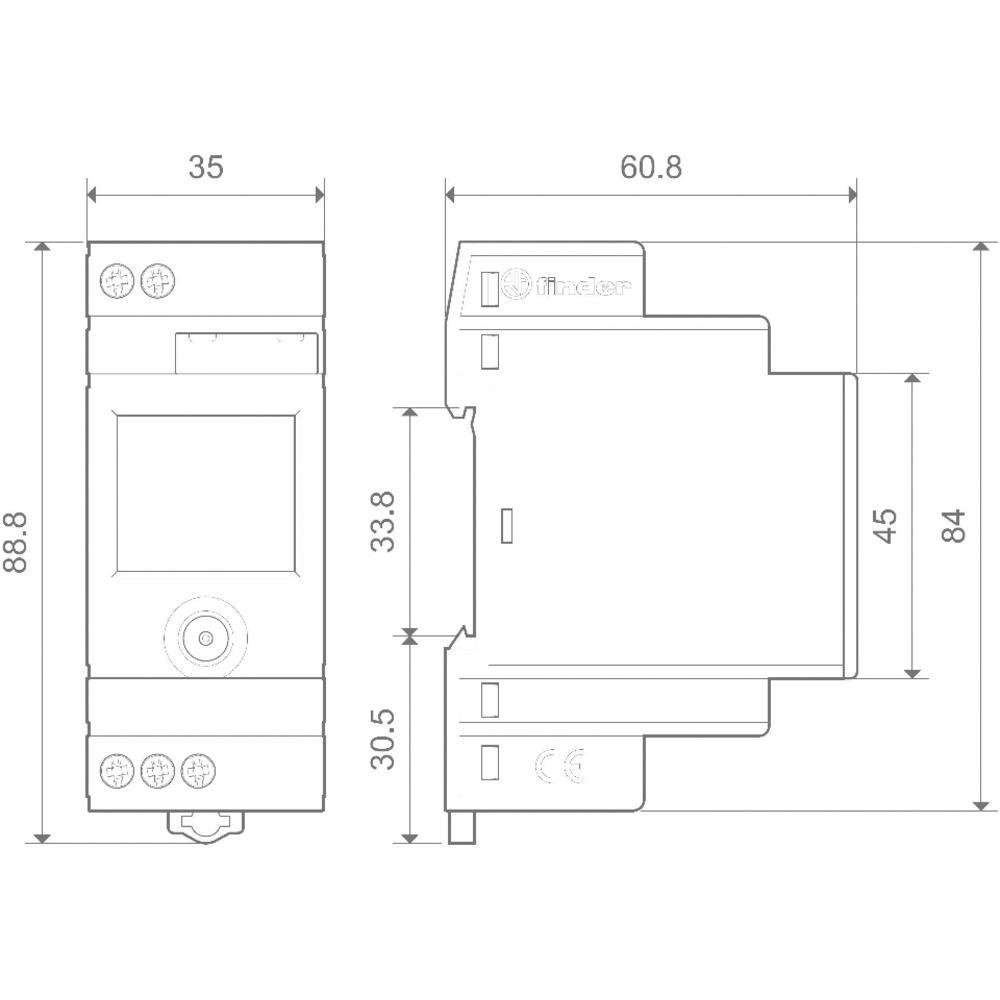 Image secondaire de Horloge Digitale programmes journalier/hebdomadaire Finder 12.51.8.230.0000 N/A 1 pc(s) Blanc