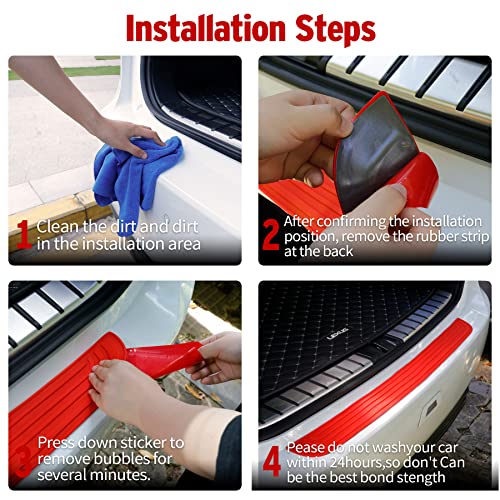 image for SINGARO Car Rear Bumper Protector, 35.5inch x2.75inch Car/SUV Universa