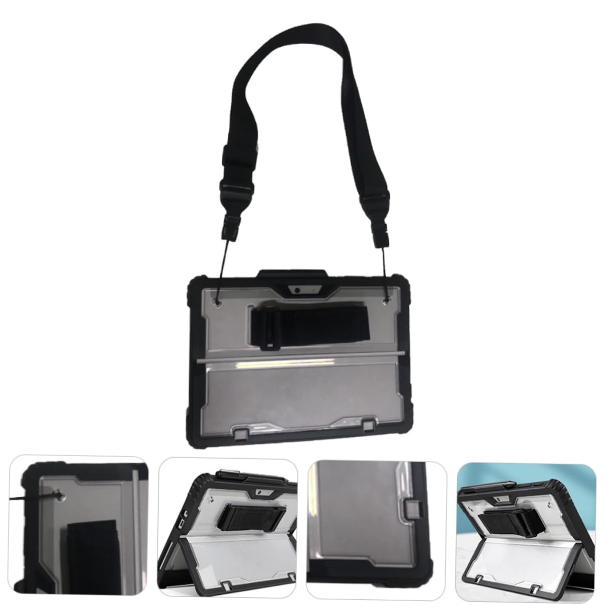 NUOBESTY Copertura Protettiva per Tablet Trasparente con Cinghia per Pro Resistente Urti e Facile Trasportare Design per Stilo e Accessori