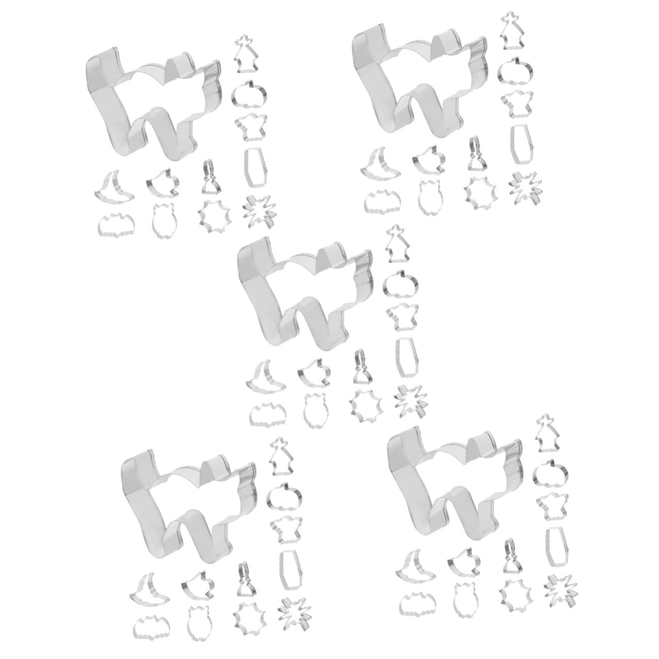 Alipis 60 Stk Backform Plätzchen Im Halloween-stil Halloween-keksform -kekse Ausstecher Mousse-ring Schöner Keksausstecher -backen Hexen-ausstecher Silver Edelstahl 430