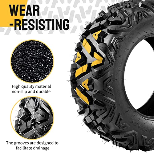 Motorhot Set of 4 All Terrain ATV UTV Tires 25x8-12 Front & 25x10-12 Rear 6PR Tubeless - Thumbnail 3