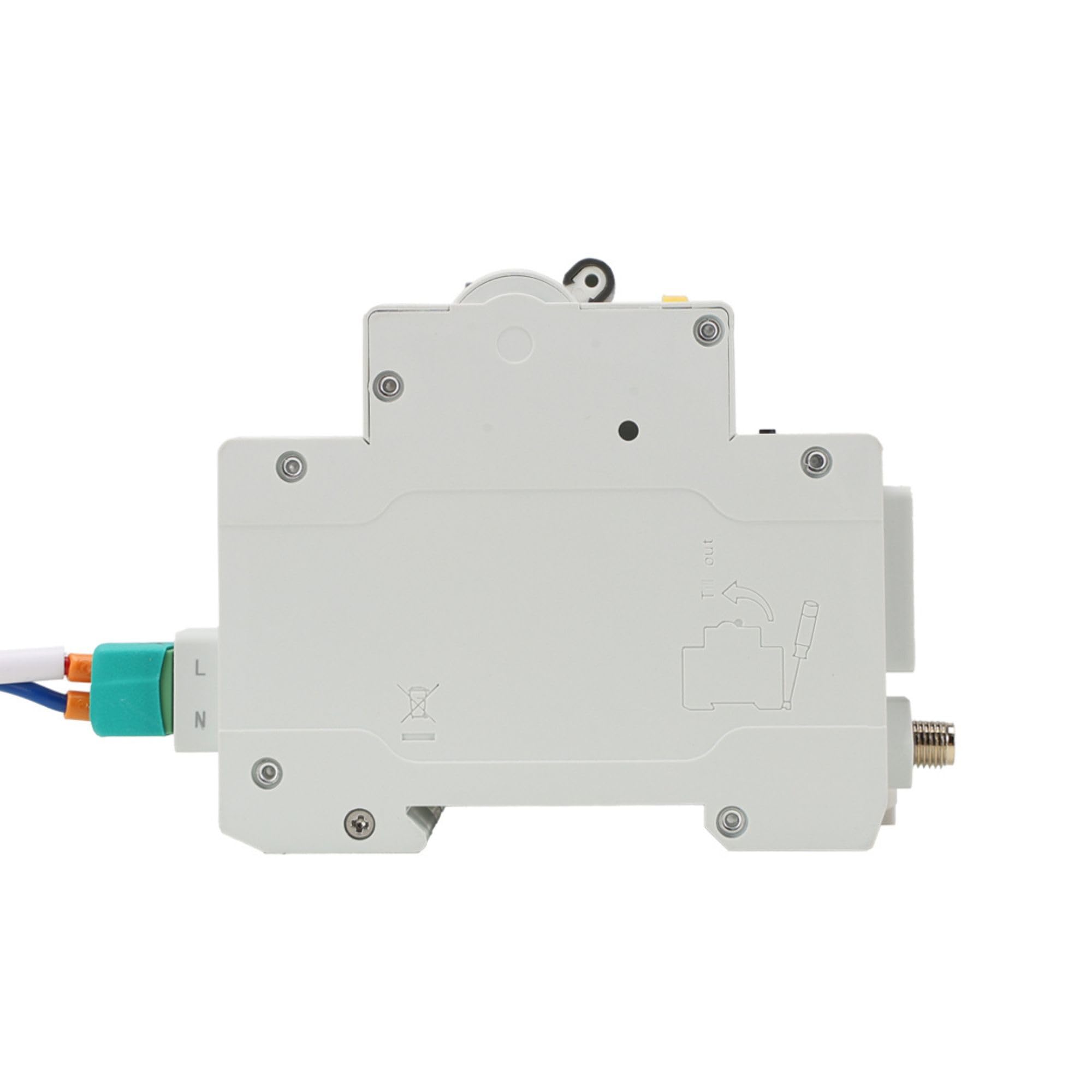 Differenziale con Riarmo Automatico tramite WIFI - 25A 30mA - RCBO con Protezione da Sovracorrente - Superimmunizzato Classe A - Controllo Remoto tramite App Tuya