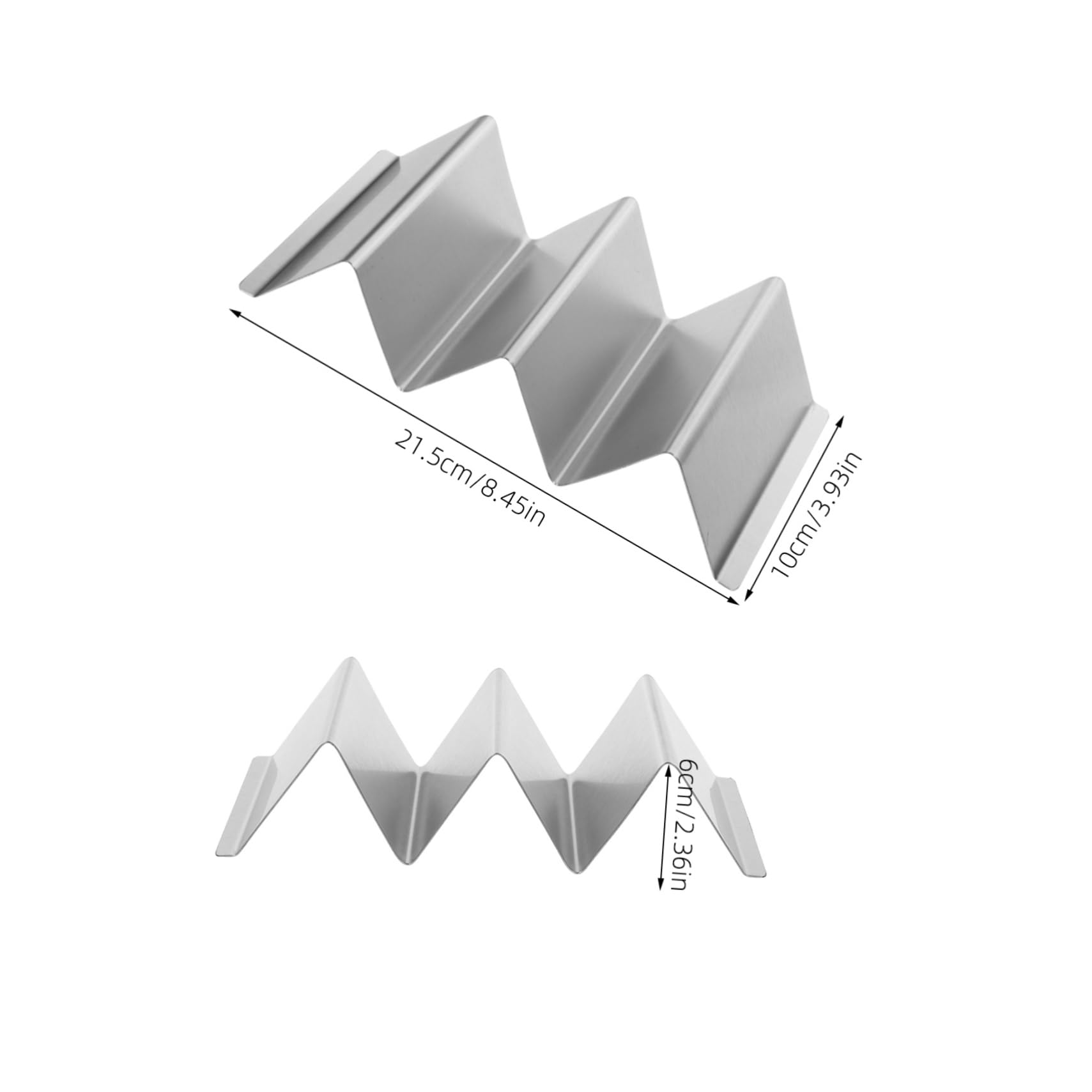 Unomor 4-piece Stainless Steel Taco Holder Set Hard Tray Stand for Tortillas Metal Tray Accessory