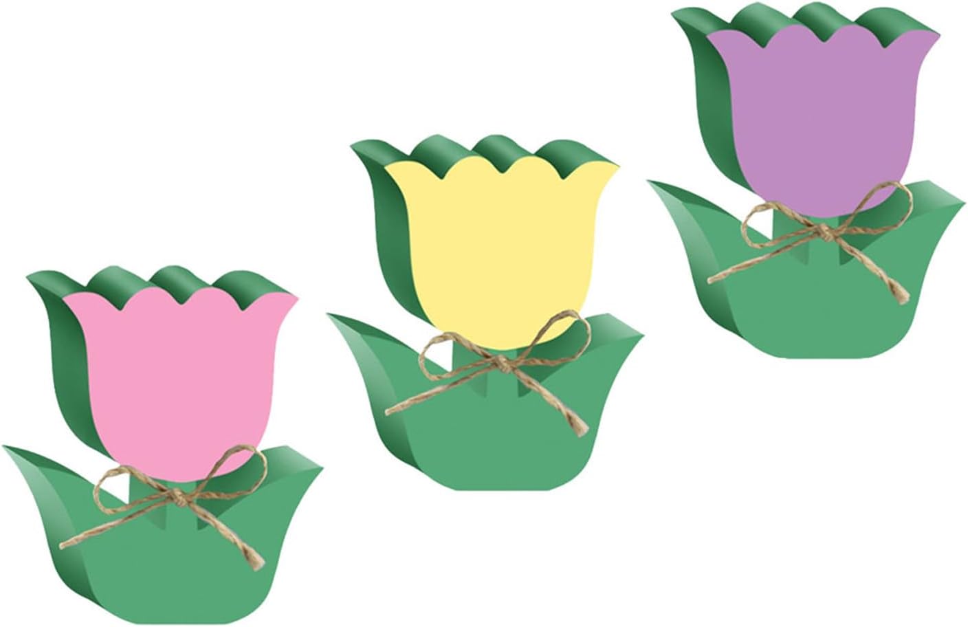 3Pcs Faux Wooden Block Ornament Adorable Decor for Office Party Supplies and Spring Celebrations Charming Table Decoration for Home and Events