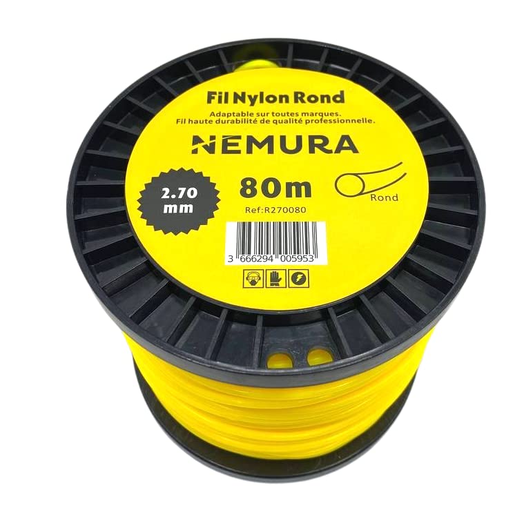 Expert Motoculture Rasentrimmer-Faden – 80 M, Ø 2,70 Mm, Rund, Für Alle Marken