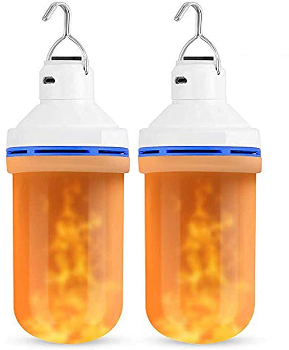 Lumière LED à Effet De Flamme | Ampoule à Flamme LED Rechargeable Via USB | Lumière De Flamme LED, Lumières De Cheminée Pour Chambre, Fête, Décoration De Bar, Lanterne Semblable à Un