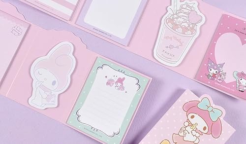 Miniatura 5 de Cute Melody - Bloc de notas adhesivas autoadhesivas con 4 diseños x 20 hojas, 80 hojas en total, el diseño puede variar (A)