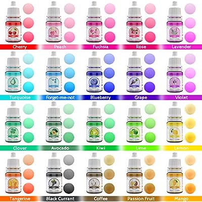 20 Color Bath Bomb Soap Dye - Liquid Food Grade Soap Coloring for DIY Soap Making, Slime Supplies, Handmade Bath Bombs - Vibrant Rainbow Skin Safe Bath Bomb Colorant for Bath Bomb Supplies Kit, Crafts