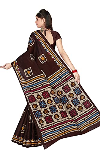 Image of TAMAIRA FASHION Mulmul Pure Cotton Saree For Woman Batik Printed |Office Wear Daily Wear Sarees For Women Without Blouse Piece(Available in 9 Colours)