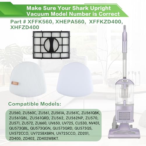 VIEWALL-Replacement-Filter-for-Shark-UV725-UV650-ZU560-ZU560C-ZU561-ZU562-ZU572-ZD201-ZD400-ZD402-Rotator-Navigator-Zero-M-Lift-Away-Speed-Upright-Vacuum-Part-XFFK560-XHEPA560-XHFZD400-XFFKZD400 VIEWALL Replacement Filter for Shark UV725 UV650 ZU560 ZU560C ZU561 ZU562 ZU572 ZD201 ZD400 ZD402 Rotator Navigator Zero M Lift Away Speed Upright Vacuum Part XFFK560 XHEPA560 XHFZD400 XFFKZD400