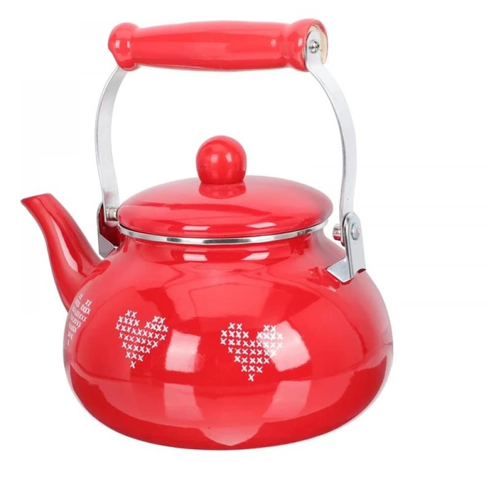 Théière en émail épais de 2,5 l pour cuisinière à gaz