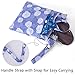Teamoy 10pcs Cloth Panty Liners, Reusable Sanitary Pads with Wet Bag, Washable Cloth Menstrual Pads with Charcoal Absorbency Layers (Plant Styles, 3pcsx7.9 Purple+4pcsx10 Blue+3pcsx11.6 Brown)